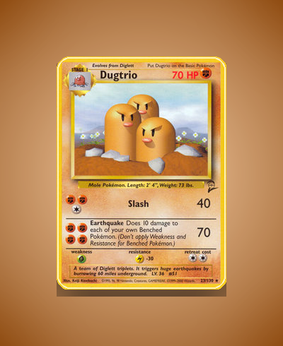 Collector’s Guide: Dugtrio (Base Set 2 #23)