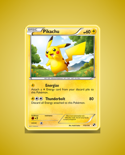 Pikachu (Black White) #115