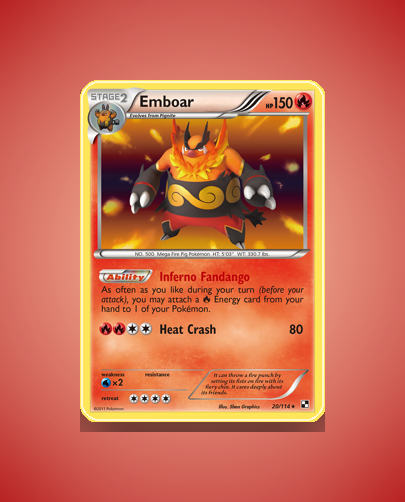 Emboar (Black White) #20