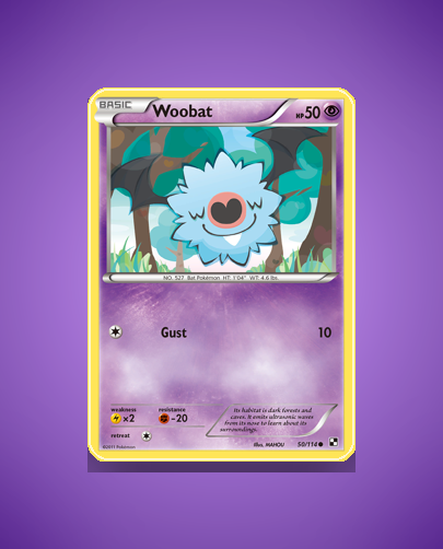 Woobat (Black White) #50
