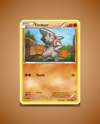Timburr (Black White) #58