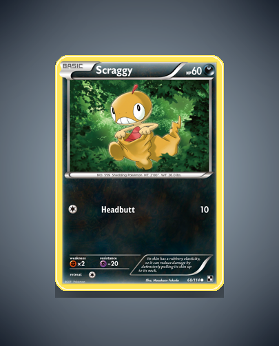 Scraggy (Black White) #68