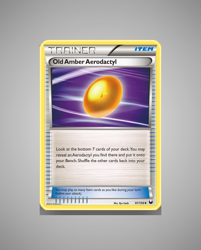 Old Amber Aerodactyl (Dark Explorers) #97
