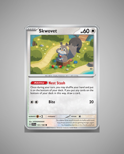 Collector’s Guide: Skwovet (Scarlet Violet #151)