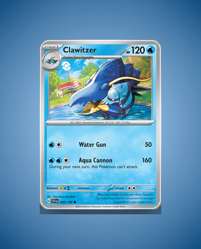 Collector’s Guide: Clawitzer (Scarlet Violet #50)