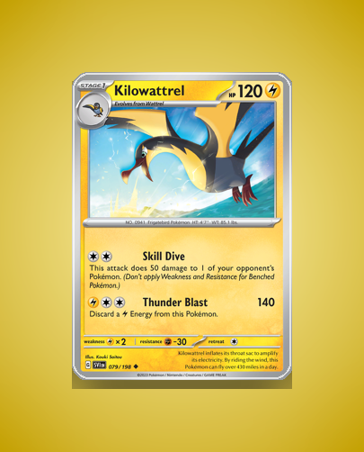 Collector’s Guide: Kilowattrel (Scarlet Violet #79)