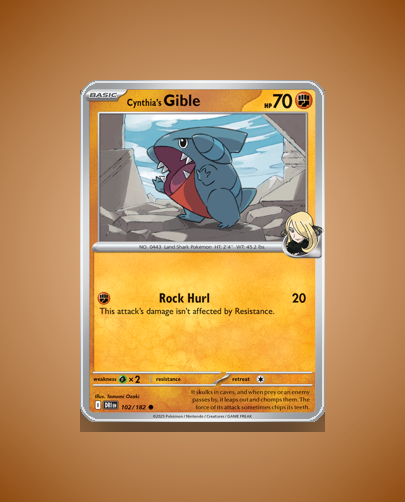 Collector’s Guide: Cynthia’s Gible (Destined Rivals #102)