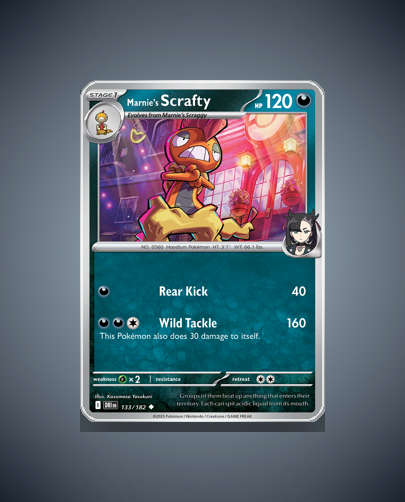 Collector’s Guide: Marnie’s Scrafty (Destined Rivals #133)