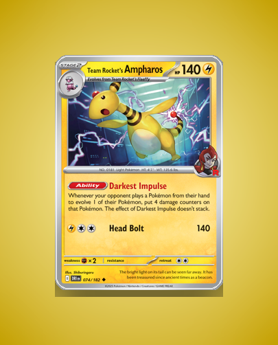 Collector’s Guide: Team Rocket’s Ampharos (Destined Rivals #74)