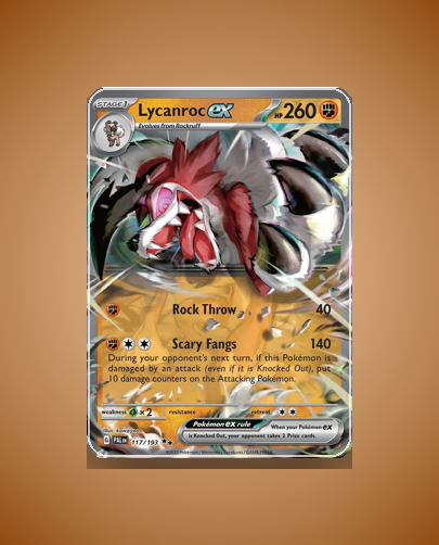 Collector’s Guide: Lycanroc ex (Paldea Evolved #117)