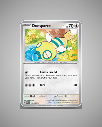 Collector’s Guide: Dunsparce (Paldea Evolved #156)