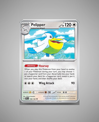 Collector’s Guide: Pelipper (Paldea Evolved #159)