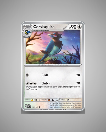 Collector’s Guide: Corvisquire (Paldea Evolved #165)