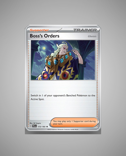 Collector’s Guide: Boss’s Orders (Ghetsis) (Paldea Evolved #172)