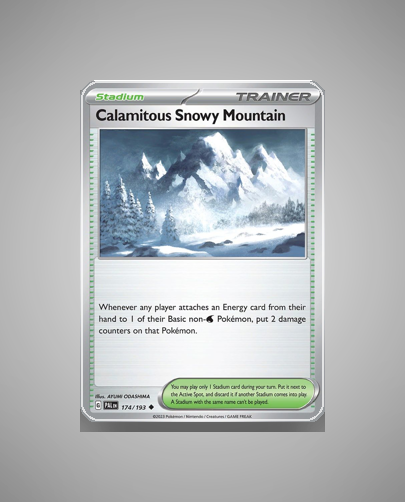 Collector’s Guide: Calamitous Snowy Mountain (Paldea Evolved #174)