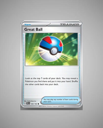 Collector’s Guide: Great Ball (Paldea Evolved #183)