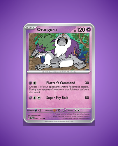 Collector’s Guide: Oranguru (Paldea Evolved #94)