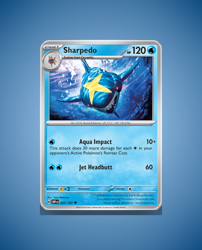Collector’s Guide: Sharpedo (Obsidian Flames #47)