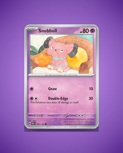 Collector’s Guide: Snubbull (Obsidian Flames #87)