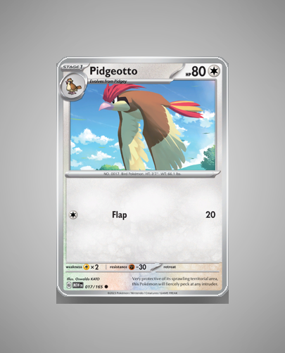 Collector’s Guide: Pidgeotto (151 #17)