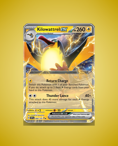 Collector’s Guide: Kilowattrel ex (Surging Sparks #68)