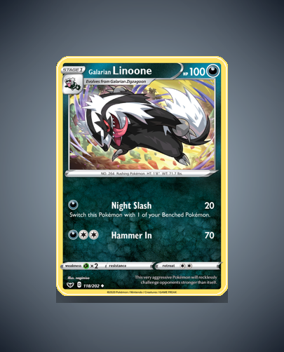 Collector’s Guide: Galarian Linoone (Sword Shield #118)