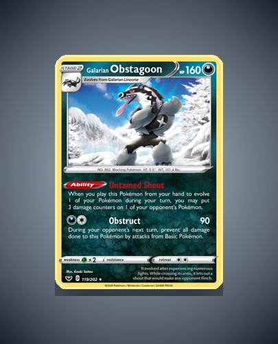 Galarian Obstagoon (Sword Shield) #119