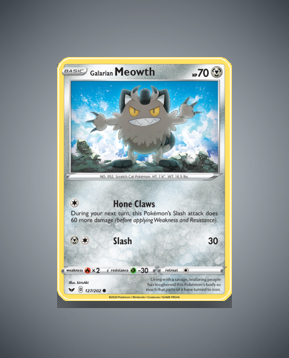 Collector’s Guide: Galarian Meowth (Sword Shield #127)
