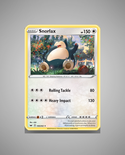 Collector’s Guide: Snorlax (Sword Shield #140)