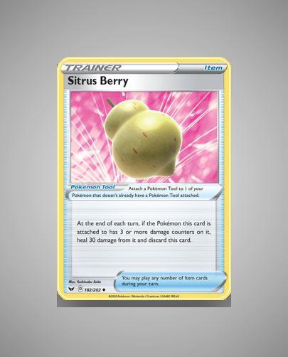 Collector’s Guide: Sitrus Berry (Sword Shield #182)