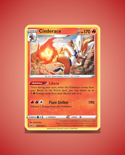 Cinderace (Sword Shield) #34