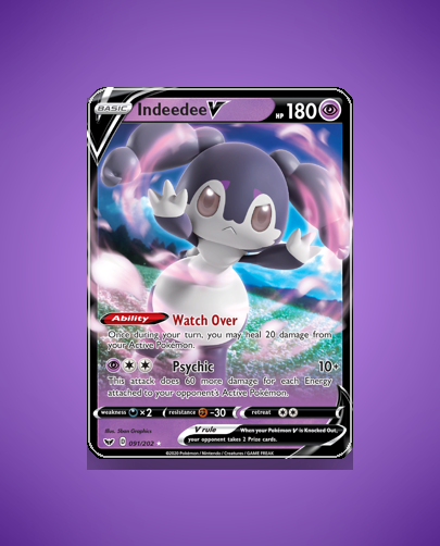 Indeedee V (Sword Shield) #91