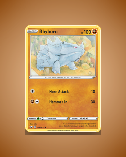 Rhyhorn (Sword Shield) #96