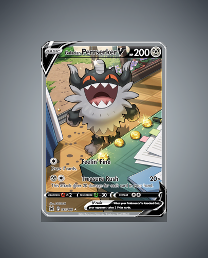 Galarian Perrserker V (Lost Origin) #184