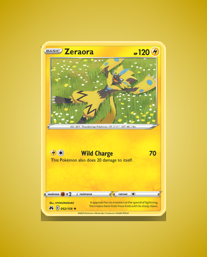 Collector’s Guide: Zeraora (Crown Zenith #52)