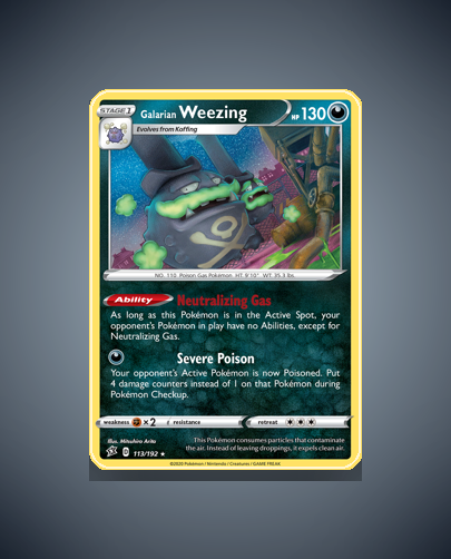 Collector’s Guide: Galarian Weezing (Rebel Clash #113)