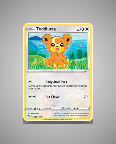 Collector’s Guide: Teddiursa (Darkness Ablaze #138)