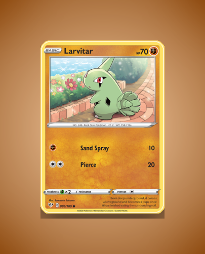 Larvitar (Darkness Ablaze) #86