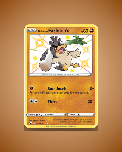 Collector’s Guide: Galarian Farfetch’d (Shining Fates Shiny Vault #SV063)