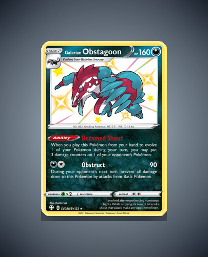 Galarian Obstagoon (Shining Fates Shiny Vault) #SV080
