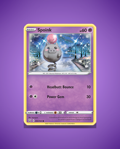 Spoink (Battle Styles) #55