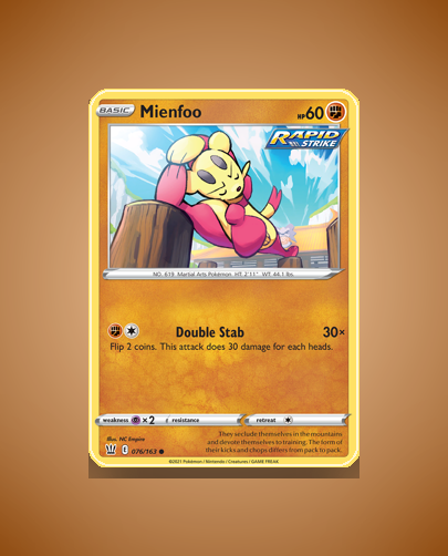 Collector’s Guide: Mienfoo (Battle Styles #76)