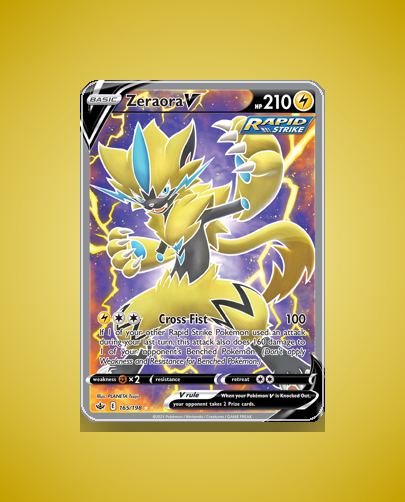 Collector’s Guide: Zeraora V (Chilling Reign #165)