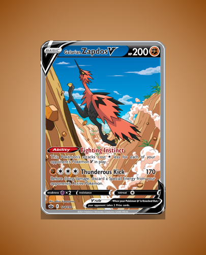 Galarian Zapdos V (Chilling Reign) #174