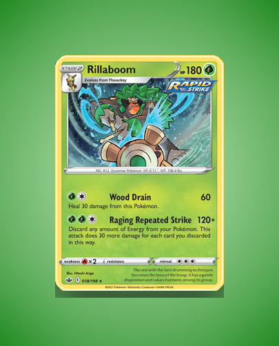 Collector’s Guide: Rillaboom (Chilling Reign #18)
