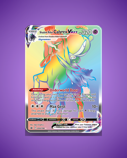 Collector’s Guide: Shadow Rider Calyrex VMAX (Chilling Reign #204)