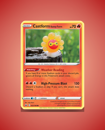 Castform Sunny Form (Chilling Reign) #22