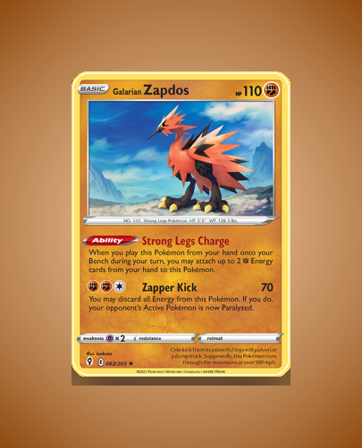 Collector’s Guide: Galarian Zapdos (Evolving Skies #82)