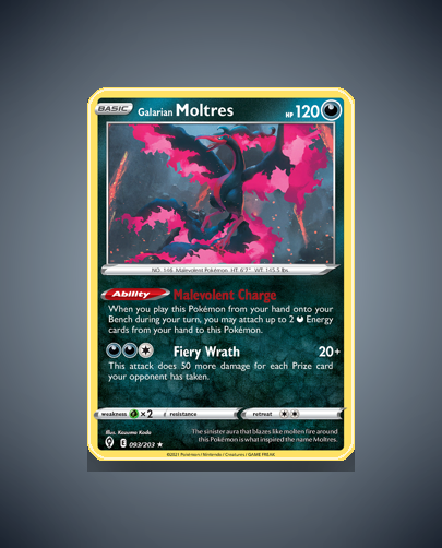 Collector’s Guide: Galarian Moltres (Evolving Skies #93)