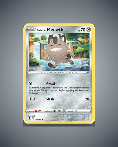 Collector’s Guide: Galarian Meowth (Fusion Strike #180)